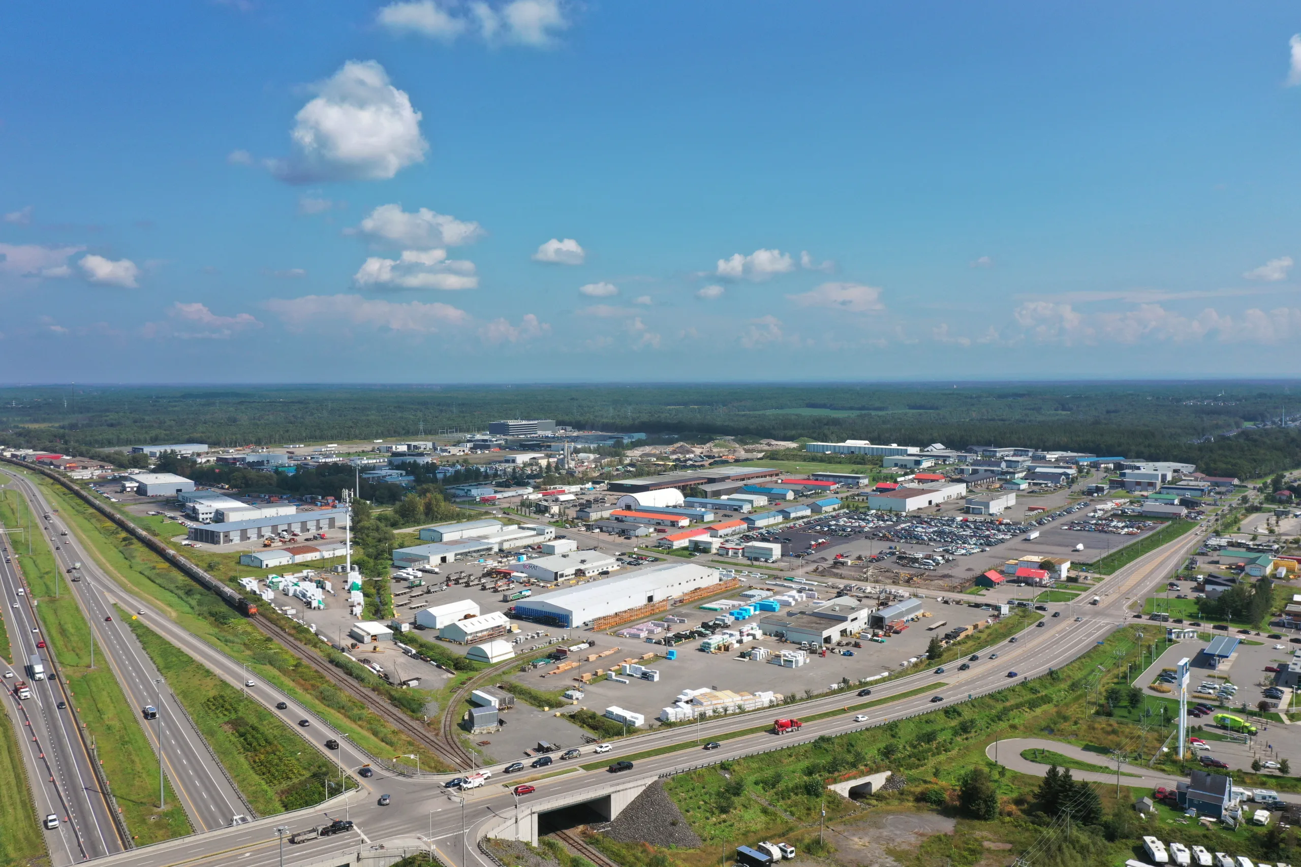 Parcs industriels | Vue aérienne du parc industriel Bernière