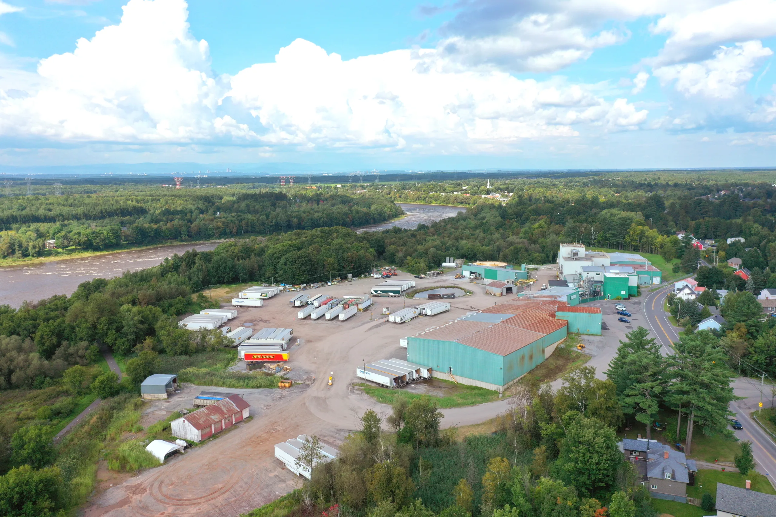 Vue aérienne de la zone industrielle Breakey