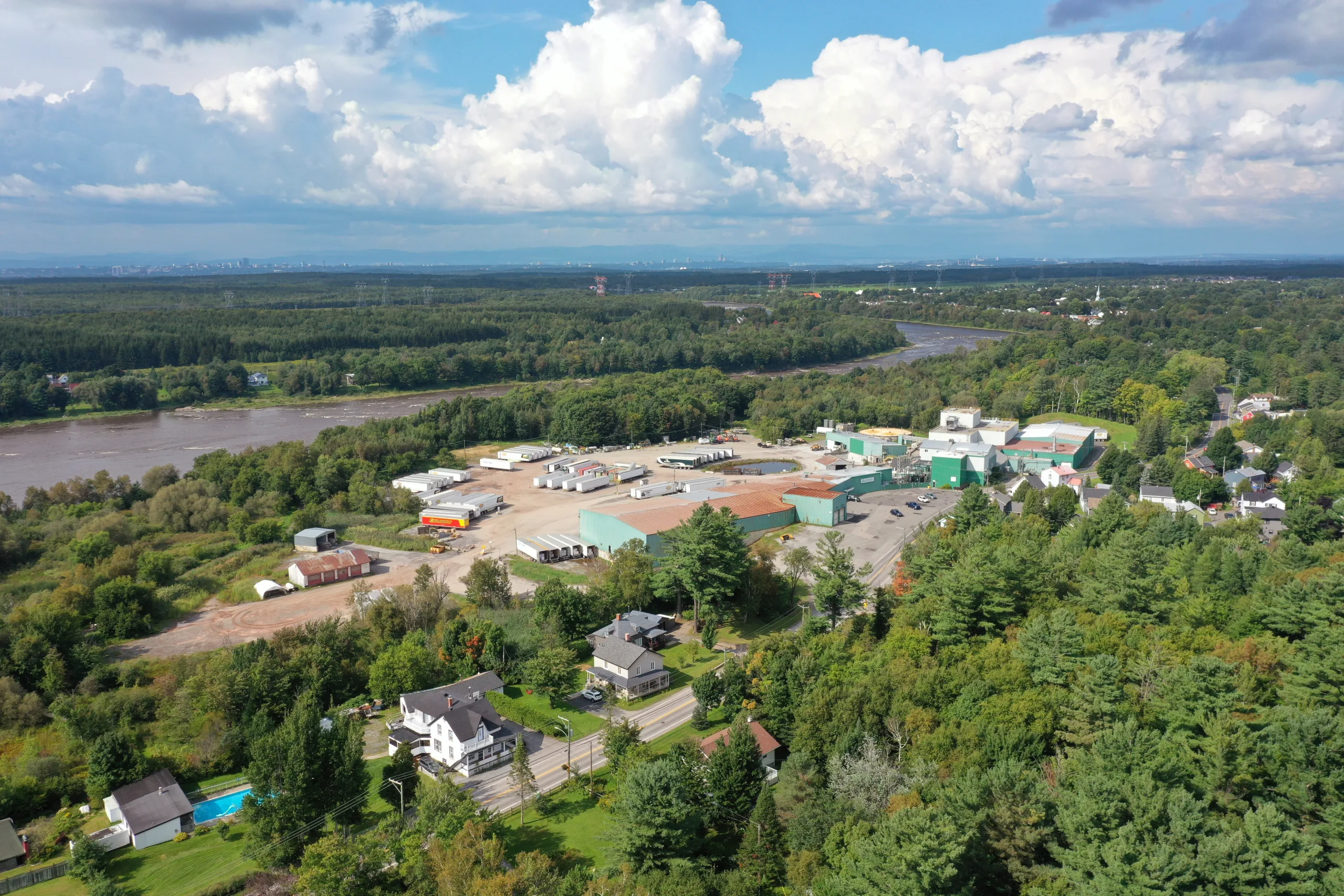 Vue aérienne de la zone industrielle Breakey