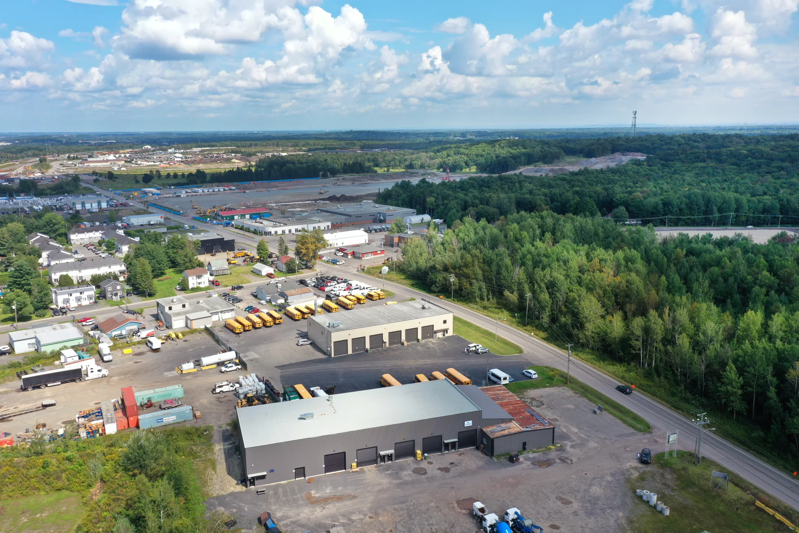 Vue aérienne du parc industriel Charny