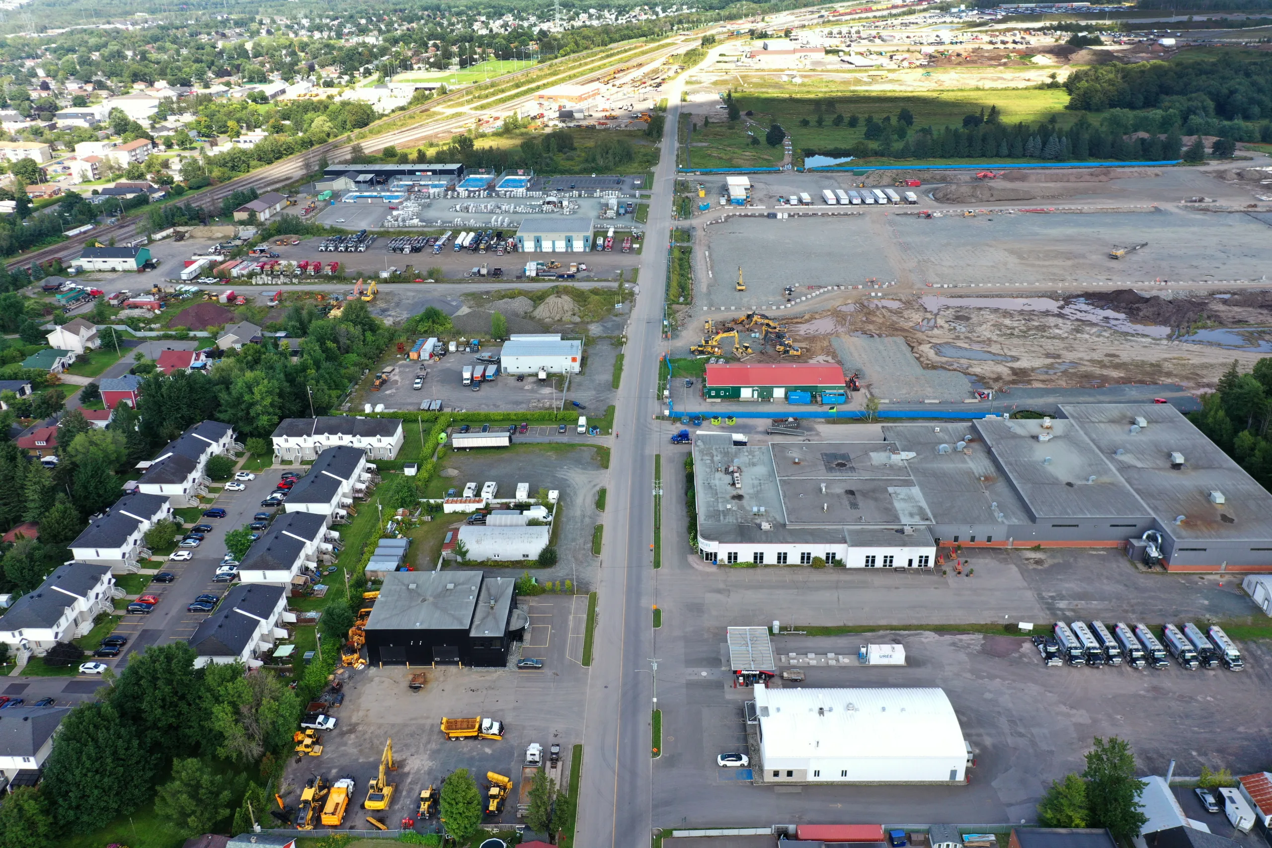 Vue aérienne du parc industriel Charny