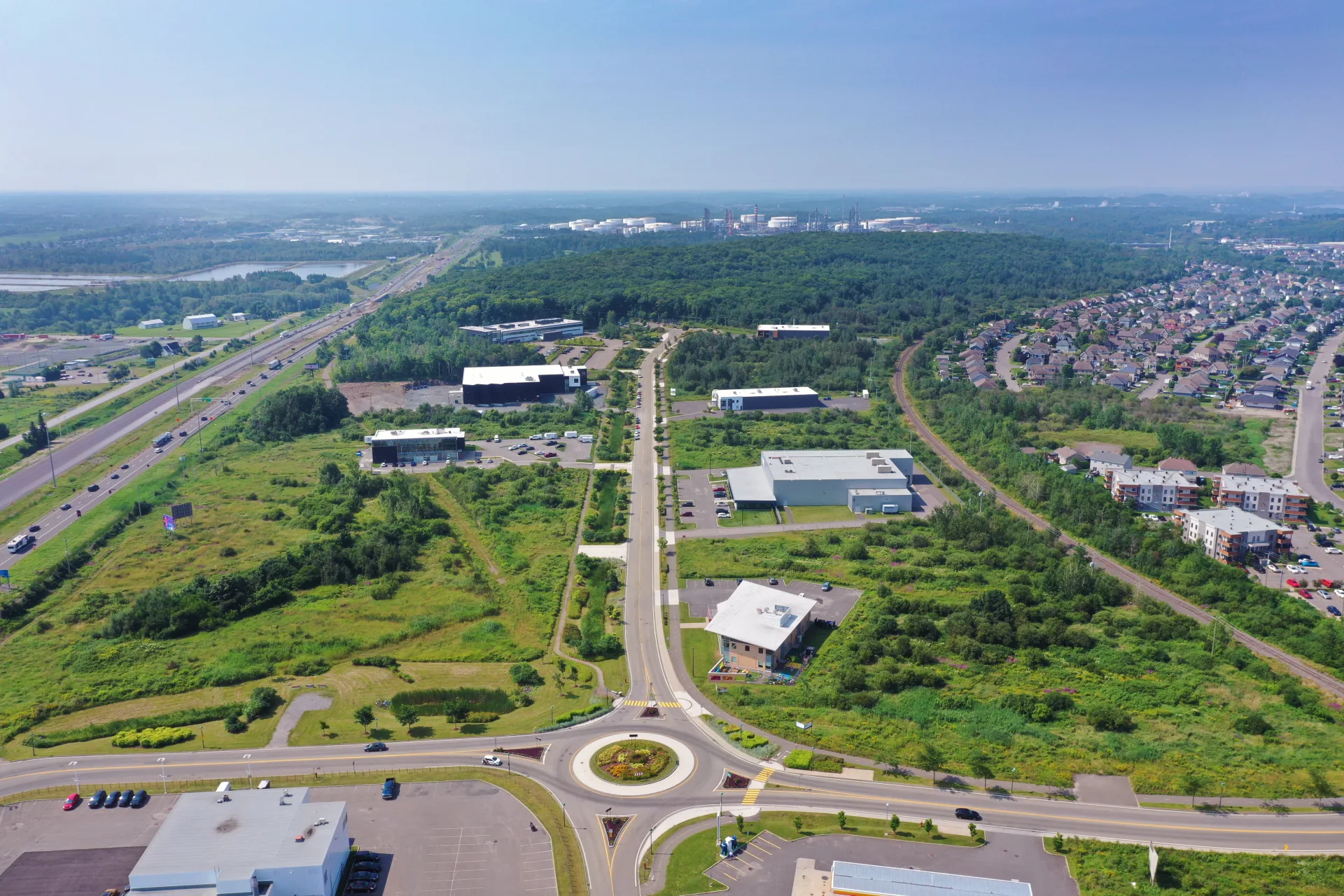 Une vue aérienne de l'Innoparc Lévis