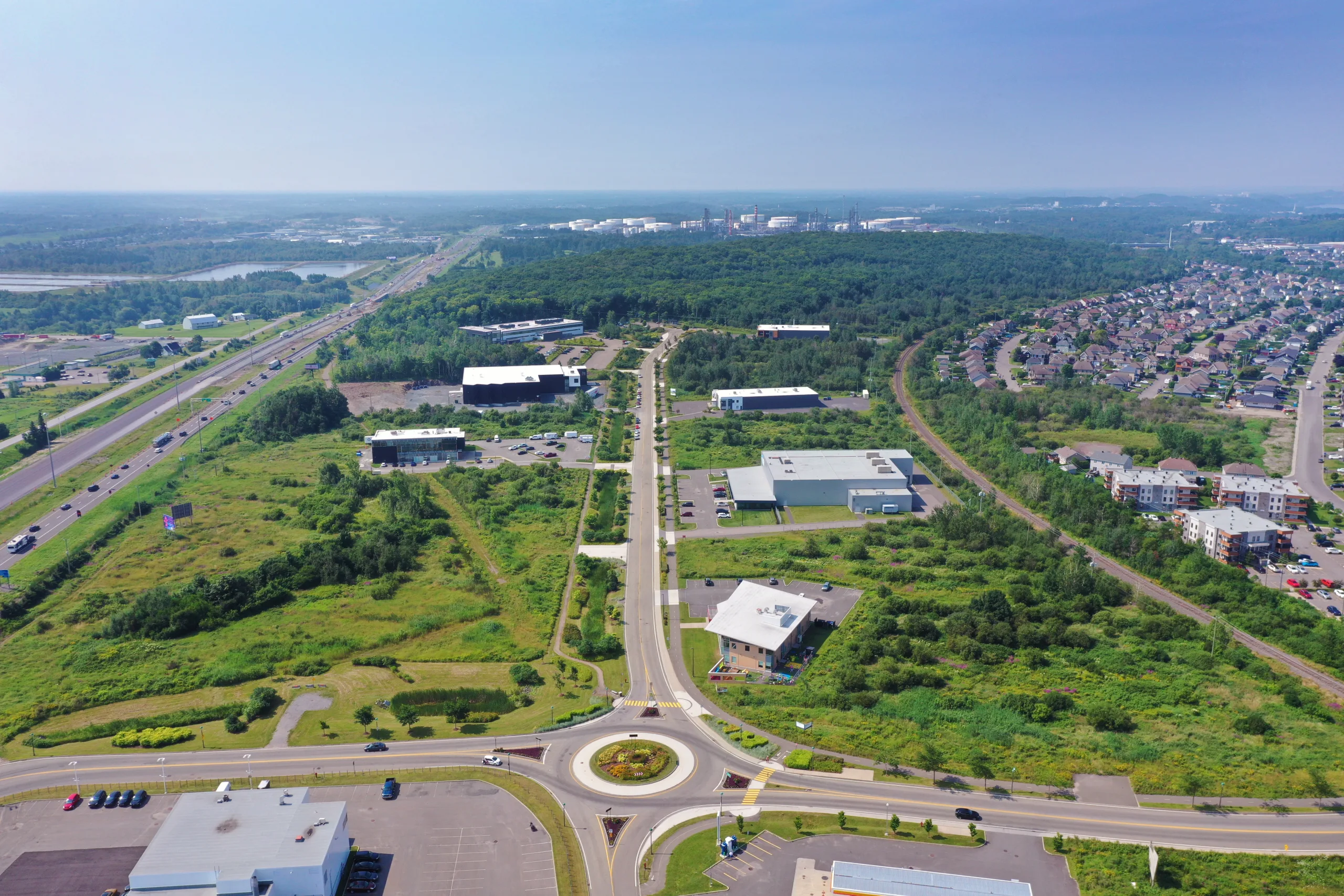 Une vue aérienne de l'Innoparc Lévis