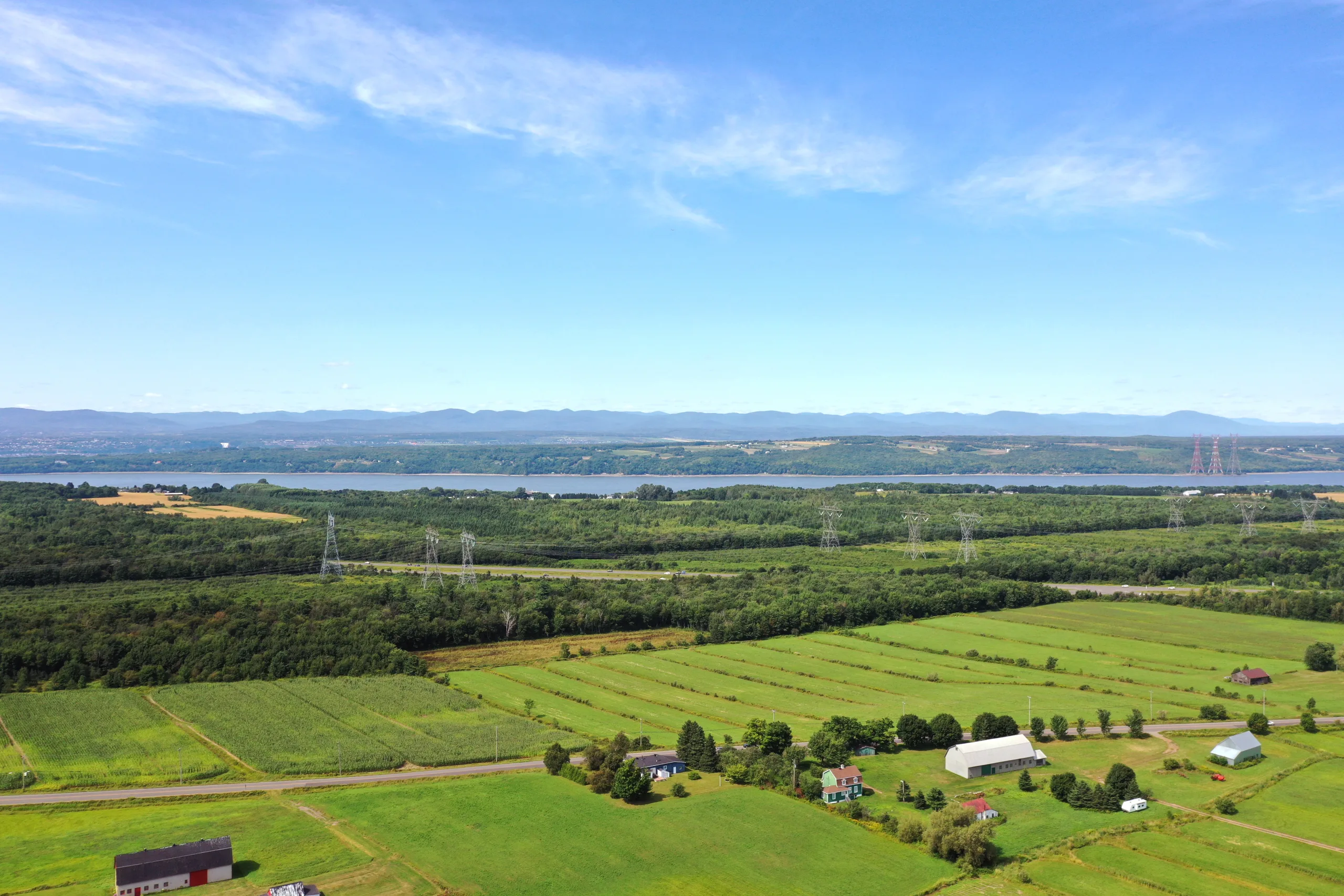 Une vue aérienne du futur parc industriel Lévis-Est