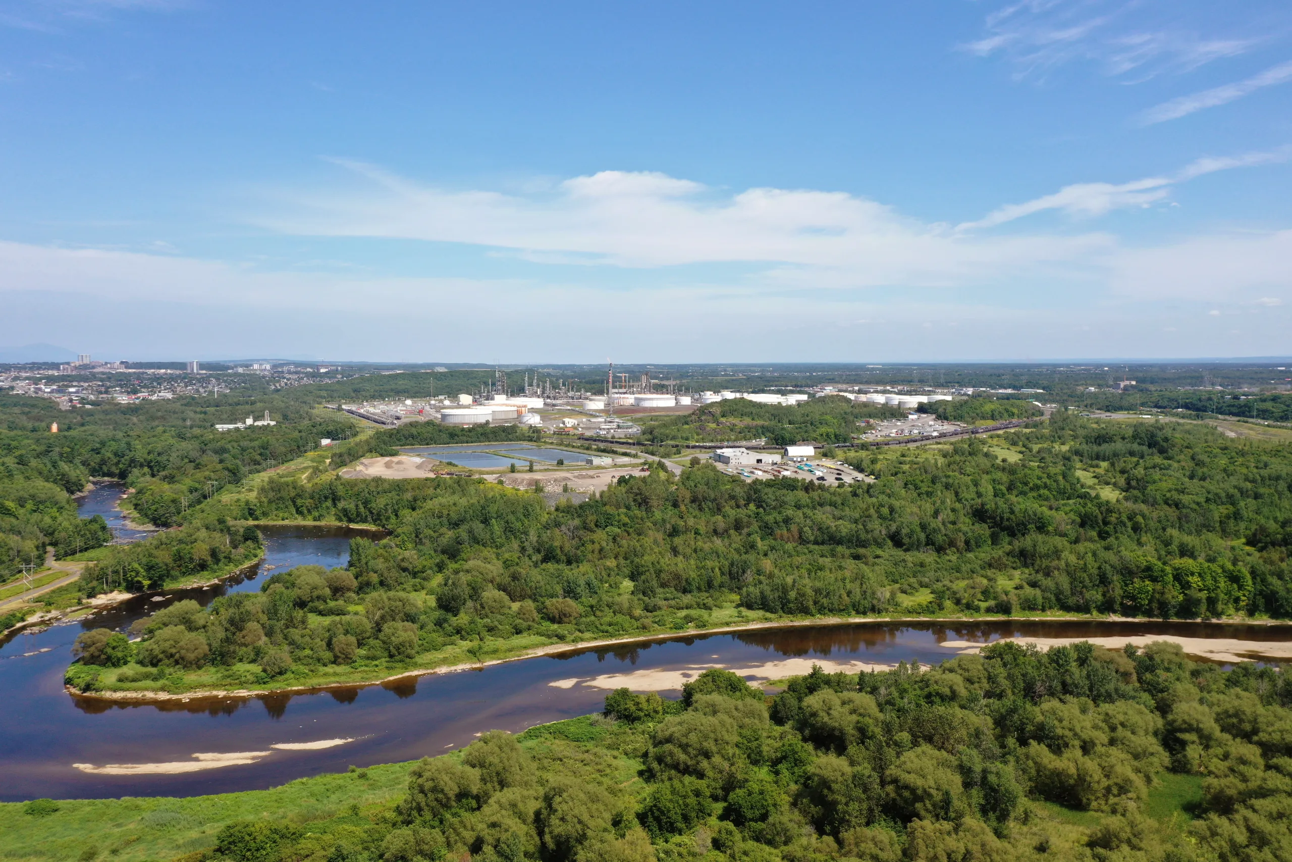 Vue aérienne du parc industriel Perreault