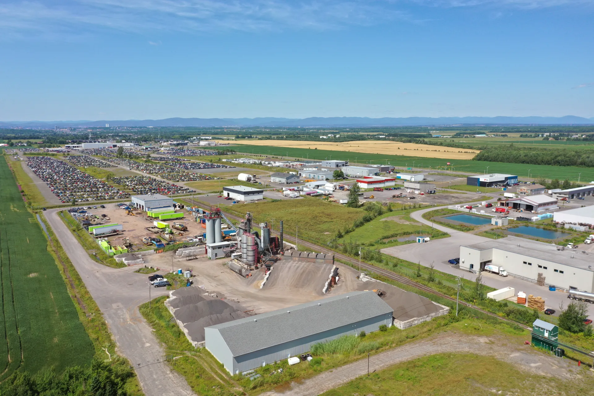 Une vue aérienne du parc industriel Pintendre