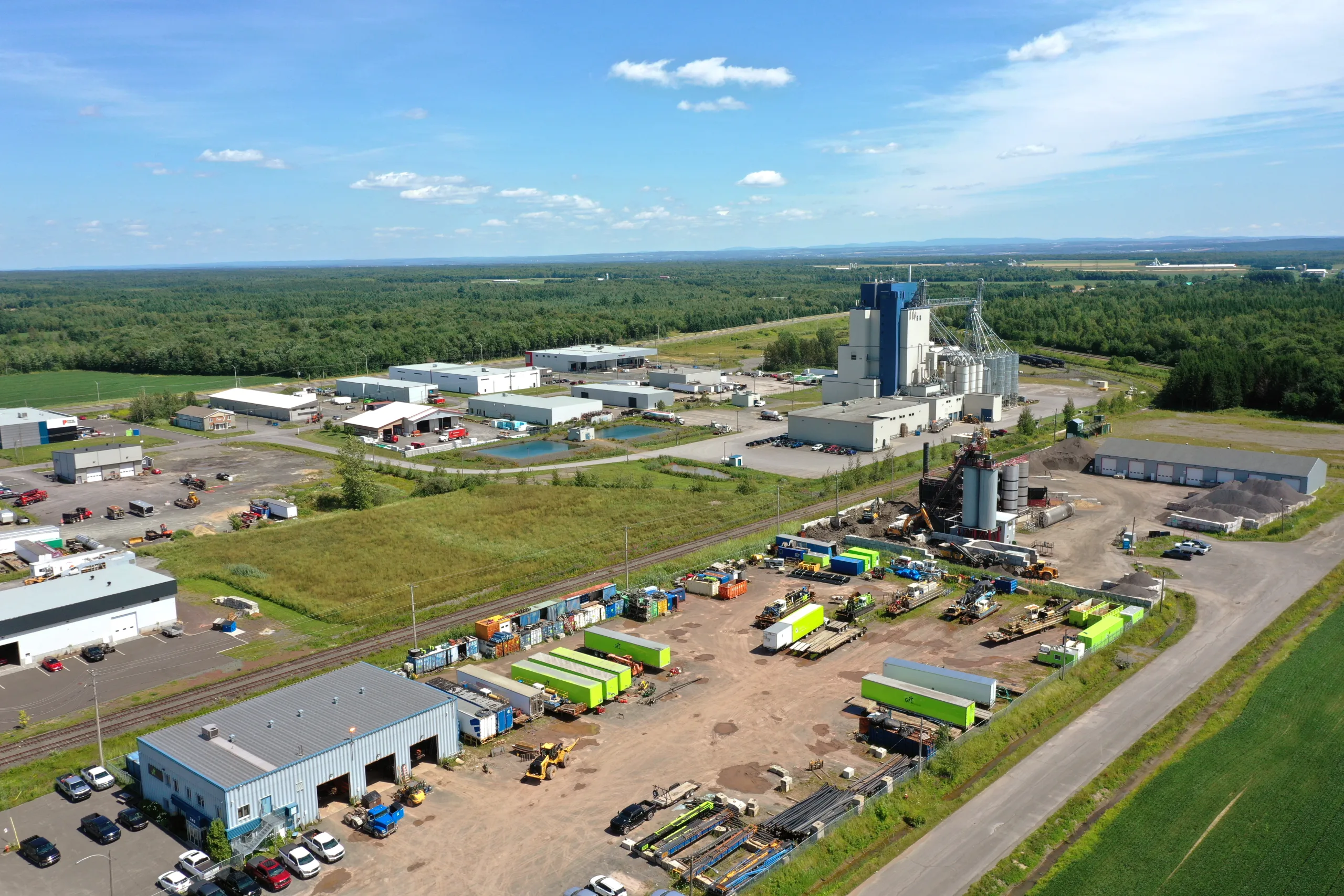 Vue aérienne du parc industriel Pintendre