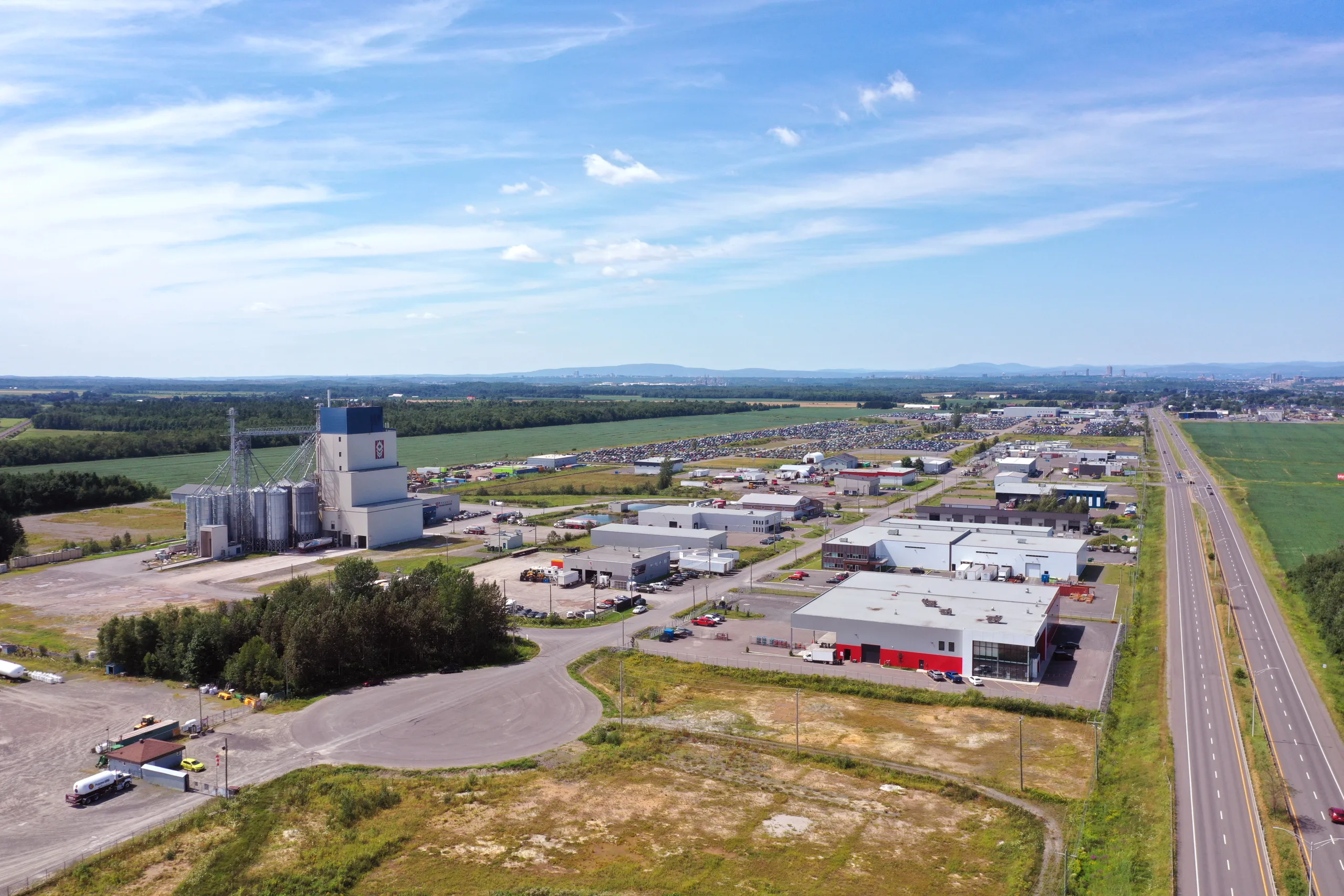Vue aérienne du parc industriel Pintendre