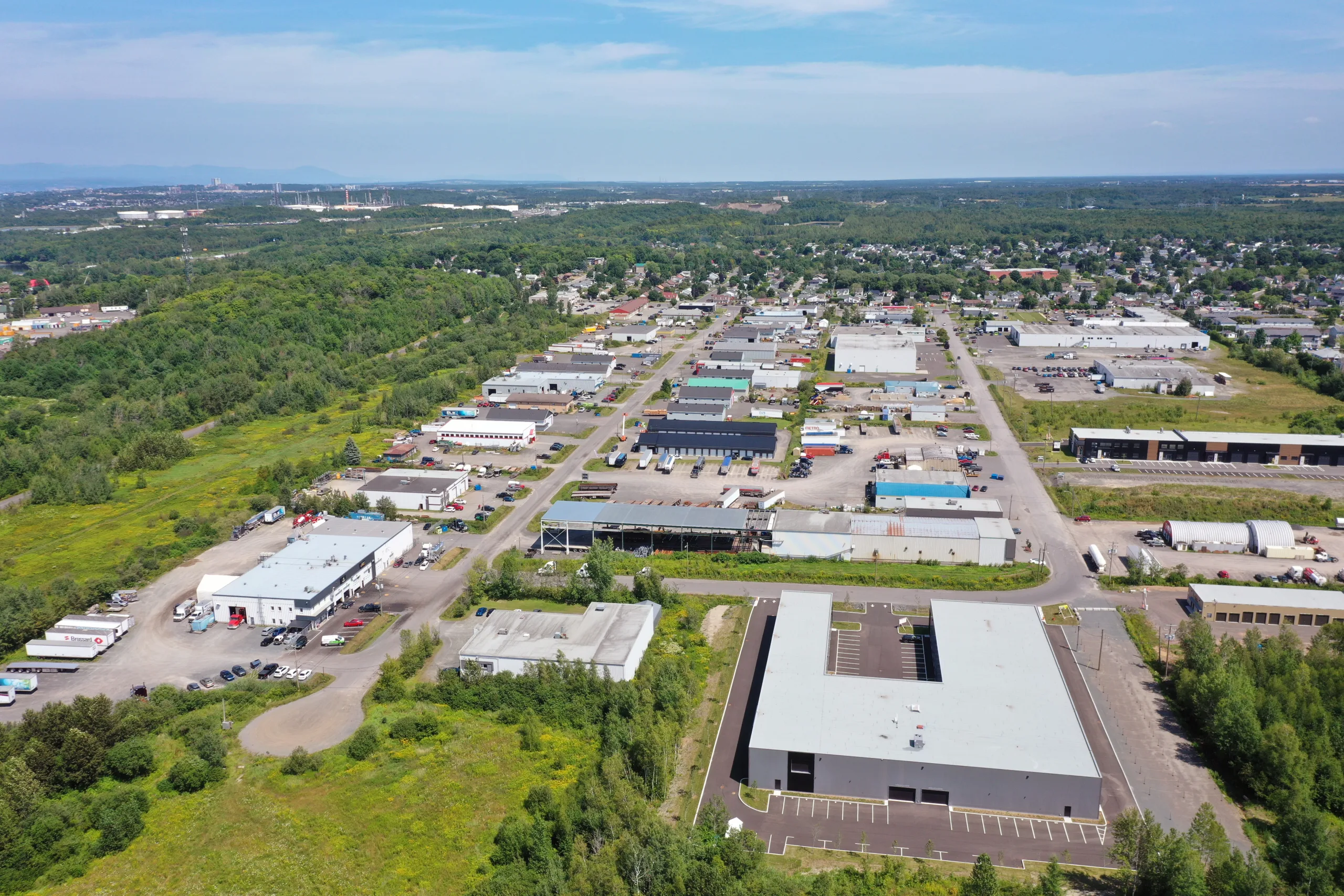 Vue aérienne du parc industriel Saint-Jean