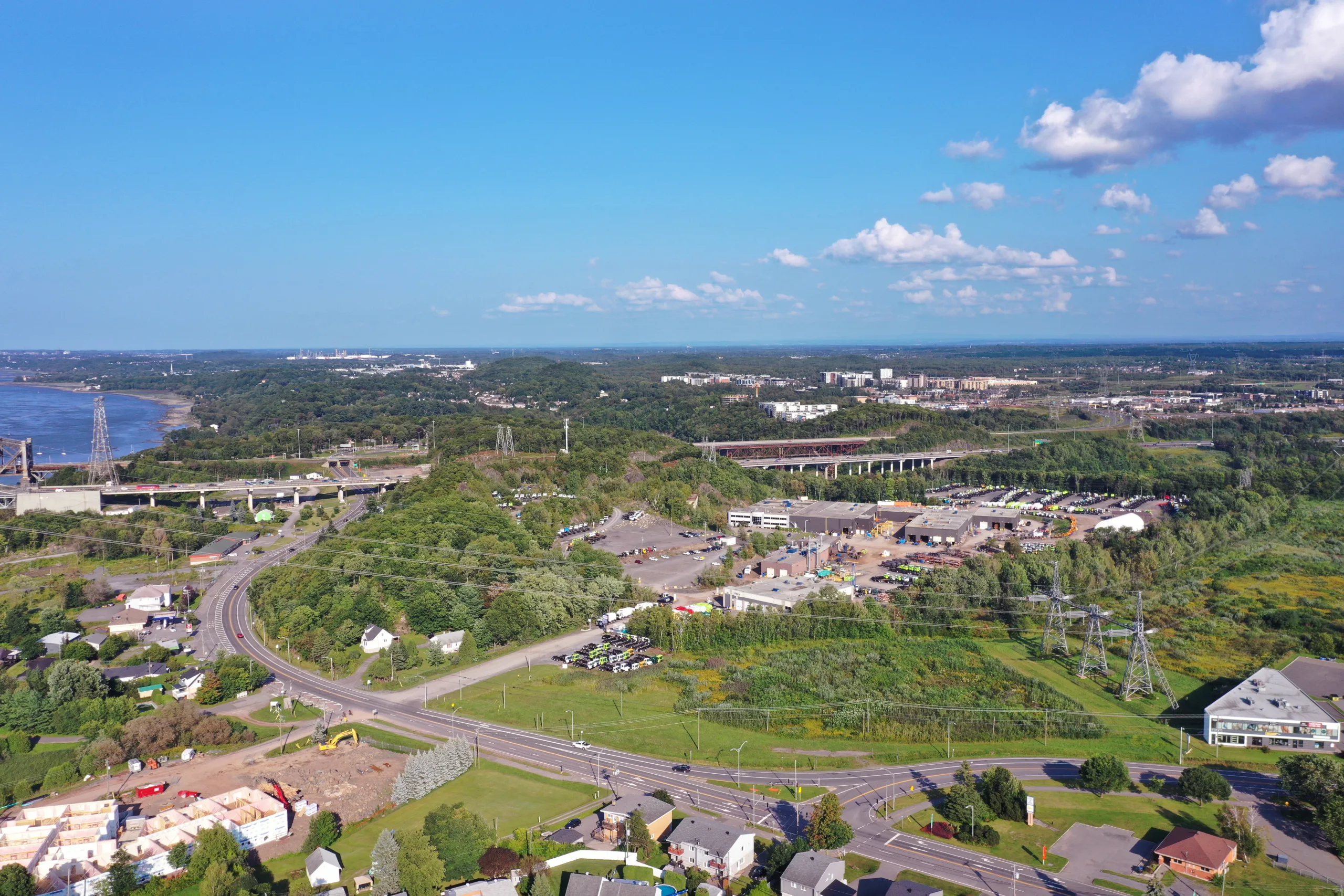 Vue aérienne de la zone industrielle Vilieu