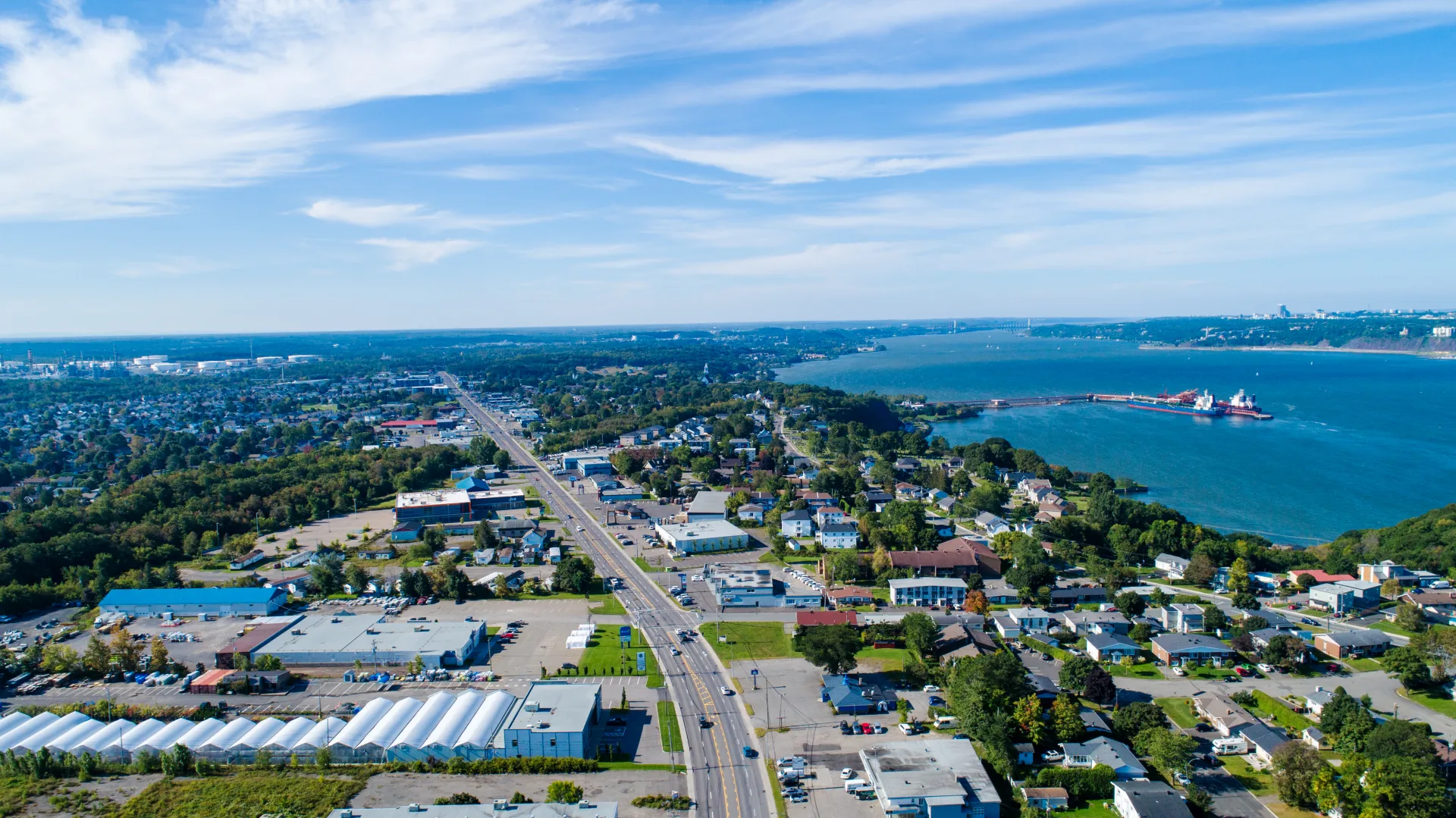 Parcs industriels | Vue aérienne de Lévis